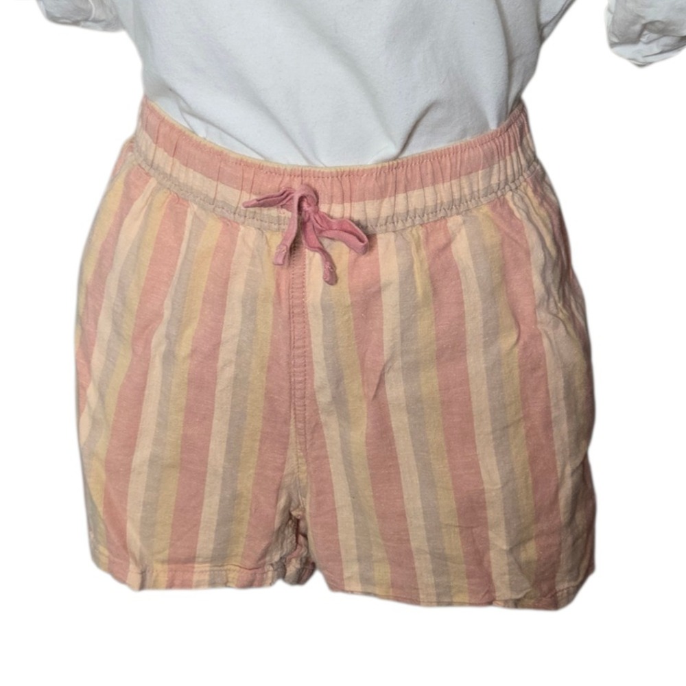 Patagonia Womens Hemp Baggies Shorts Medium Stripes Granola Organic Outdoors